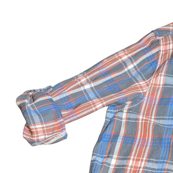 True Grit Multi Plaid 100% Cotton Flannel Long Sleeve Button Up Shirt Size 3XLT - Picture 4 of 10